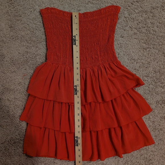 SPORTSTAFF Italian Silk Smocked Tiered Ruffle Mini Dress - Picture 5 of 8